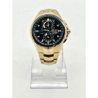 Seiko V198-0AB0 44mm Gold Plated Diamond Coutura Solar Perpetual Watch