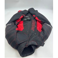 Dririder Aspen Motorcycle Jacket Size Small Black Red Protective Riding Gear