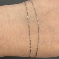 Unisex 9ct White Gold Belcher Link Necklace