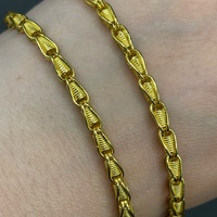 Unisex 24ct Yellow Gold Fancy Link Necklace