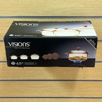 Visions VS-336/CL1 6PC Versa Pyroceram Casserole Set with Lids and Storage