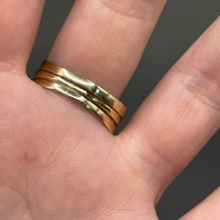 Ladies 9ct Yellow Gold 3 Set Diamond Rings