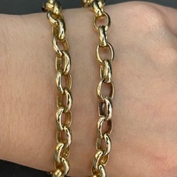 Ladies 9ct Yellow Gold Oval Belcher Link Necklace