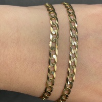 Large View Mens 9ct Yellow Gold Curb Link Necklace