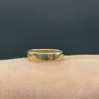 Unisex 9ct Yellow Gold Plain Band Ring