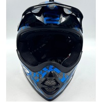 RXT A-717K Racer III Motorcycle Helmet Blue Size M Full Face Safety Gear