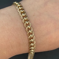 Ladies 9ct Yellow Gold Double Belcher Link Bracelet