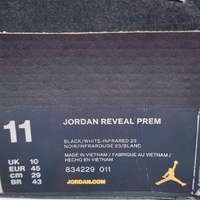 Jordan Reveal Premium Shoes Black White Infrared 23 Size 11 834229-011