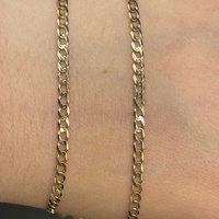 Unisex 9ct Yellow Gold Curb Link Necklace