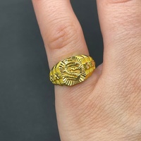 Mens 21ct Yellow Gold Dragon Ring