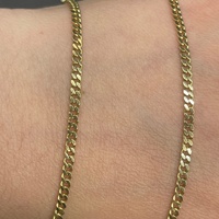 Unisex 18ct Yellow Gold Tight Curb Link Necklace