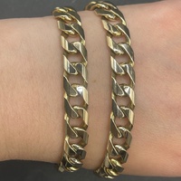 Mens 9ct Yellow Gold Chunky Curb Link Necklace