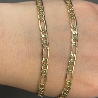 Unisex 9ct Yellow Gold Figaro Link Necklace