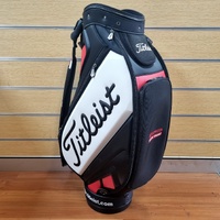 Large View Titleist 9.5 Inch Golf Bag Tour Staff Cart 6-Way Divider Black Red White