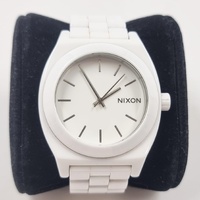 Nixon The Ceramic Time Teller White Dial White Bracelet Ladies Watch
