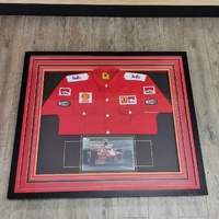 Ferrari Michael Schumacher Signed Photo and Red Team Shirt Framed F1
