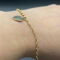 Ladies 9ct Yellow Gold Oval Belcher Link Bracelet
