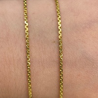 Unisex 22ct Yellow Gold Box Link Necklace