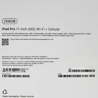 Apple iPad Pro M5 11 Inch 256GB WiFi and Cellular ME2N4X/A Space Black