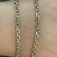 Unisex 9ct Yellow Gold Cable Link Necklace