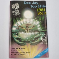 Dee Jay Top Hits 1981 Vol 5 Cassette Tape Vintage 80s Music Album