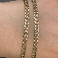 Mens 9ct Yellow Gold Curb Link Necklace