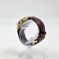 Lorus Mens Watch VJ42-X041 Brown Leather Band Classic Date 44mm 5 Bar