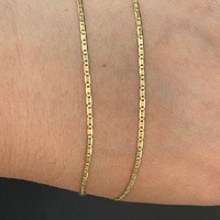 Unisex 18ct Yellow Gold Anchor Link Chain & Sword Pendant