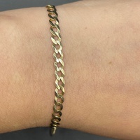 Unisex 9ct Yellow Gold Curb Link Bracelet