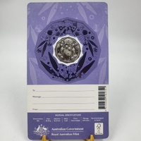 2020 Royal Australian Mint 50c Uncirculated Christmas Coin Purple Card