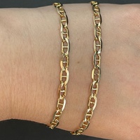 Unisex 9ct Yellow Gold Anchor Link Necklace