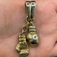 Mens 9ct Yellow Gold Boxing Gloves Pendant