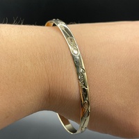 Ladies 9ct Yellow Gold Round Bangle