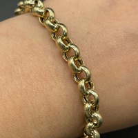 Ladies 9ct Yellow Gold Belcher Link Bracelet