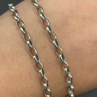 Ladies 925 Sterling Silver Belcher Link Necklace