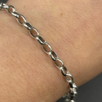 Ladies 925 Sterling Silver Belcher Link Bracelet