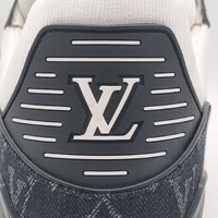 Louis Vuitton LV Trainer Black Monogram Denim US 12 MS026412 1A9JGB