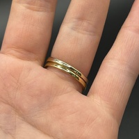 Ladies 18ct Yellow Gold 2 Ring Set Natural Diamond Rings