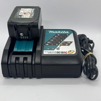 Makita DC18RC 18V LXT Corded Lithium‑Ion Rapid Battery Charger and 5.0Ah Battery