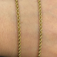 Ladies 9ct Yellow Twist Rope Link Necklace