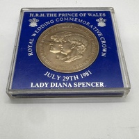 H.R.H. 1981 Royal Wedding Crown Coin Prince Charles Lady and Diana Coin