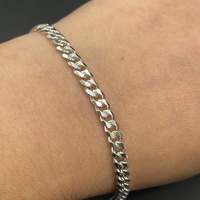 Mens 925 Sterling Silver Curb Link Bracelet