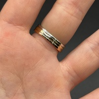 Ladies 9ct Three Tone Gold Natural Diamond Multi Row Ring