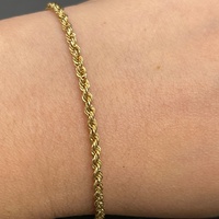 Ladies 9ct Yellow Gold Twist Rope Link Bracelet