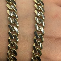 Mens 14ct Yellow Gold Miami Cuban Link Necklace