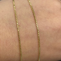 Ladies 18ct Yellow Gold Box Link Chain & Heart Pendant