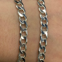 Mens 925 Sterling Silver Curb Link Necklace