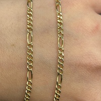 Unisex 14ct Yellow Gold Figaro Link Necklace