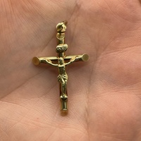 Unisex 9ct Yellow Gold Crucifix Cross Pendant