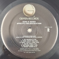 Guns N' Roses Appetite for Destruction 1987 Vinyl Record with Banned Artwork